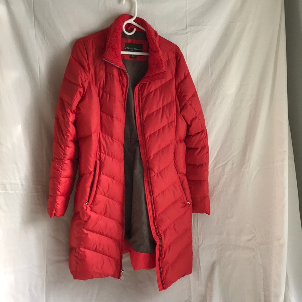 Eddie Bauer red Tall Large down coat